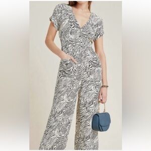 Capulet Zebra Print Jumpsuit Size Medium